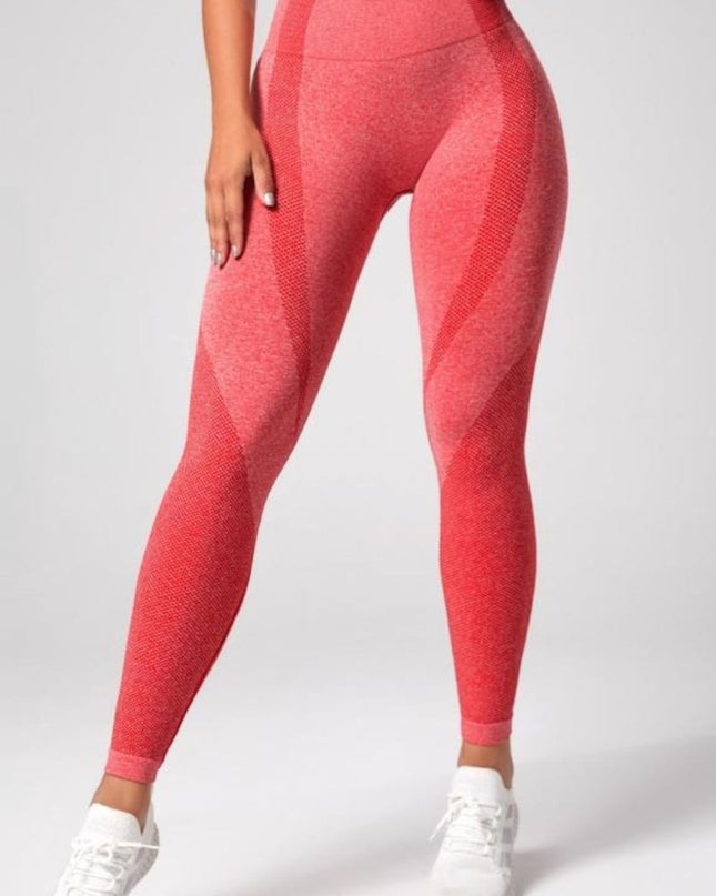 High Waistband Long Active Pants - Trendsi