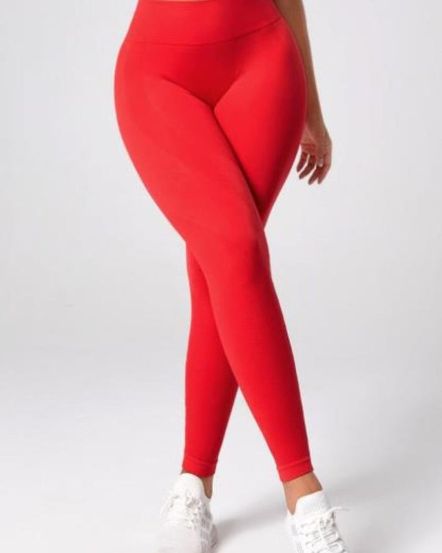 High Waistband Long Active Pants - Trendsi