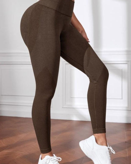 High Waistband Long Active Pants - Trendsi