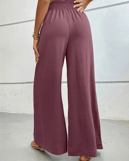 High - Waisted Wide Leg Pants - Trendsi