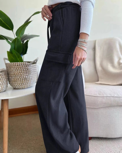 High - Waisted Wide - Leg Pants - Trendsi