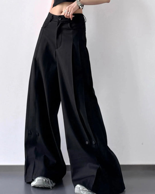 High - Waisted Wide Leg Pants - Trendsi