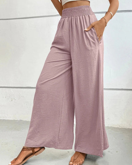 High - Waisted Wide Leg Pants - Trendsi