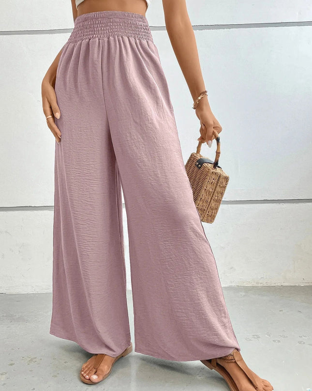 High - Waisted Wide Leg Pants - Trendsi