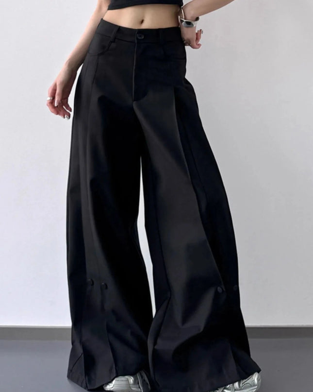 High - Waisted Wide Leg Pants - Trendsi