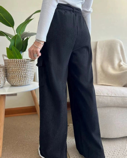 High - Waisted Wide - Leg Pants - Trendsi