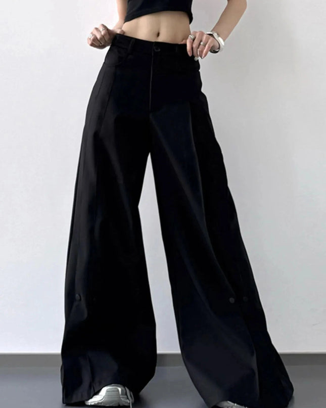 High - Waisted Wide Leg Pants - Trendsi