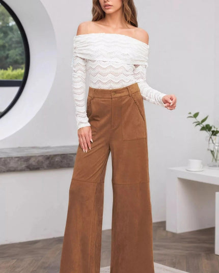 High-Waisted Wide Leg Pants
