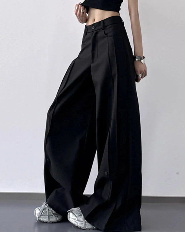 High - Waisted Wide Leg Pants - Trendsi