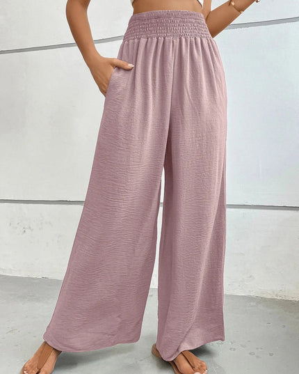High - Waisted Wide Leg Pants - Trendsi