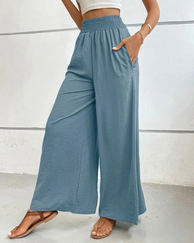 High - Waisted Wide Leg Pants - Trendsi
