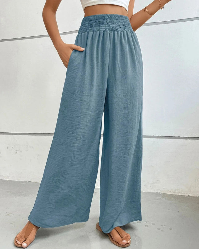 High - Waisted Wide Leg Pants - Trendsi