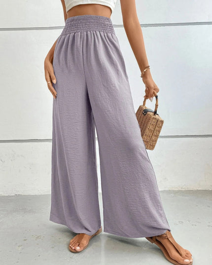 High - Waisted Wide Leg Pants - Trendsi