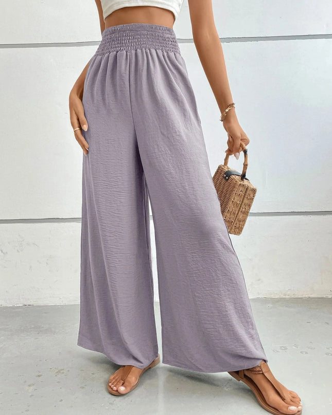 High - Waisted Wide Leg Pants - Trendsi