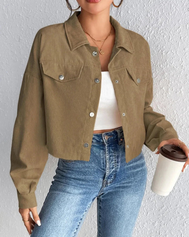 Honey Snap Down Long Sleeve Jacket - Trendsi