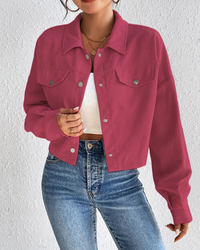 Honey Snap Down Long Sleeve Jacket - Trendsi