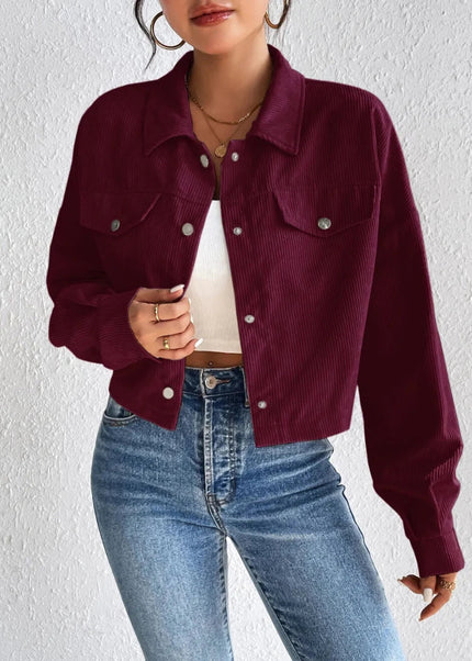 Honey Snap Down Long Sleeve Jacket - Trendsi