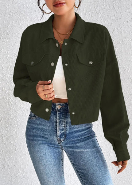 Honey Snap Down Long Sleeve Jacket - Trendsi