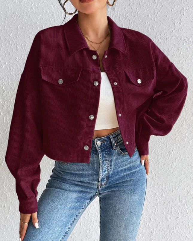 Honey Snap Down Long Sleeve Jacket - Trendsi