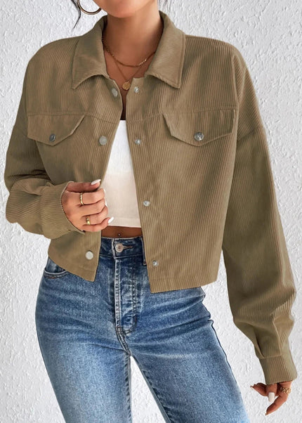 Honey Snap Down Long Sleeve Jacket - Trendsi