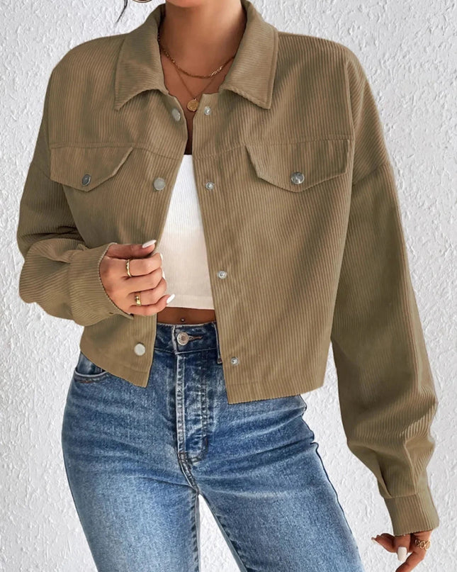 Honey Snap Down Long Sleeve Jacket - Trendsi