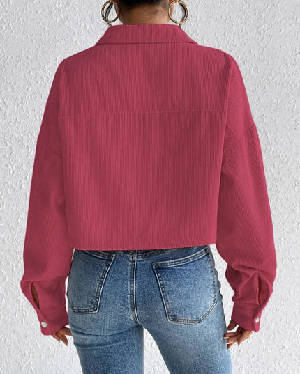 Honey Snap Down Long Sleeve Jacket - Trendsi