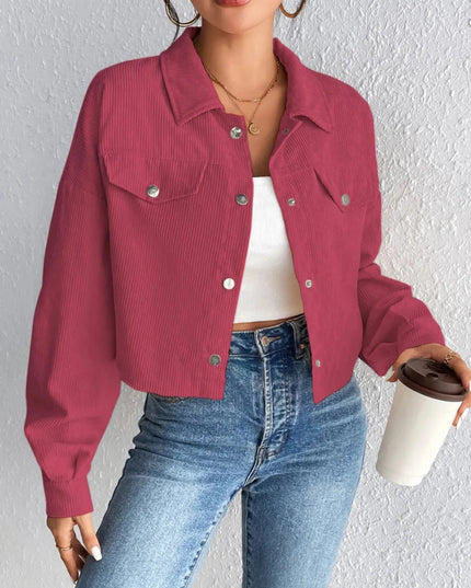 Honey Snap Down Long Sleeve Jacket - Trendsi