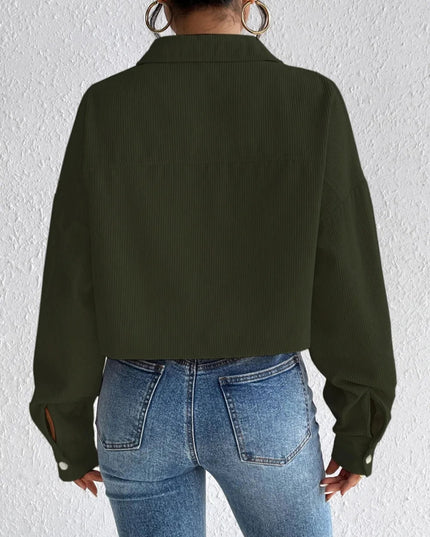 Honey Snap Down Long Sleeve Jacket - Trendsi