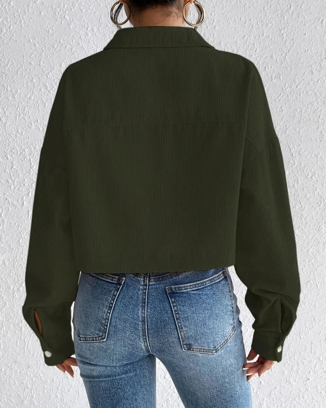 Honey Snap Down Long Sleeve Jacket - Trendsi