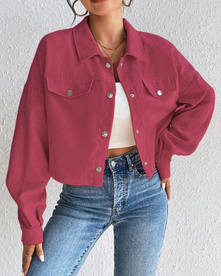 Honey Snap Down Long Sleeve Jacket - Trendsi