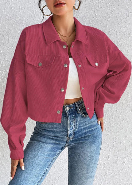 Honey Snap Down Long Sleeve Jacket - Trendsi