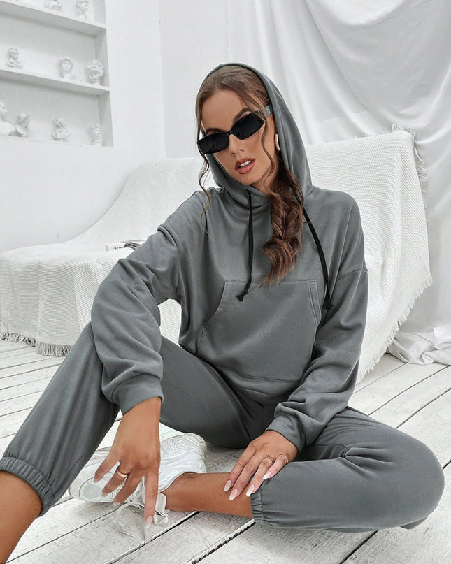 Ivy Lane Sports Hoodie and Joggers Set - Trendsi