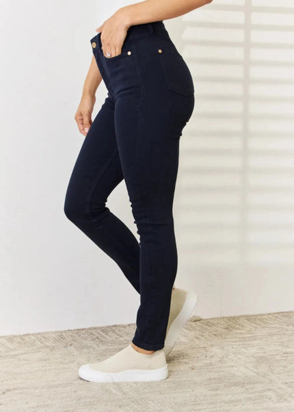 Judy Blue Full Size Garment Dyed Tummy Control Skinny Jeans - Trendsi