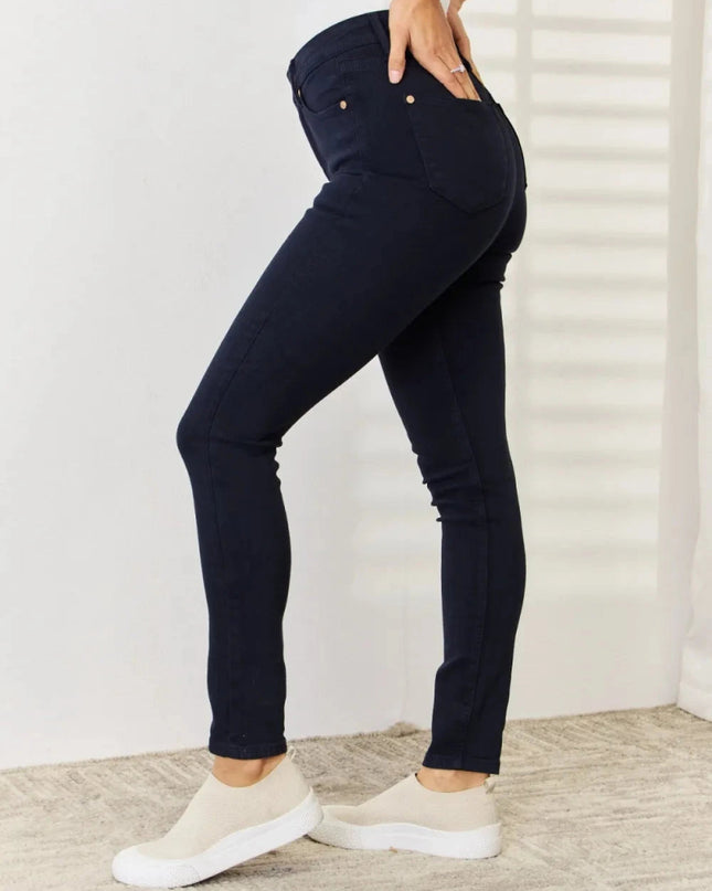 Judy Blue Full Size Garment Dyed Tummy Control Skinny Jeans - Trendsi