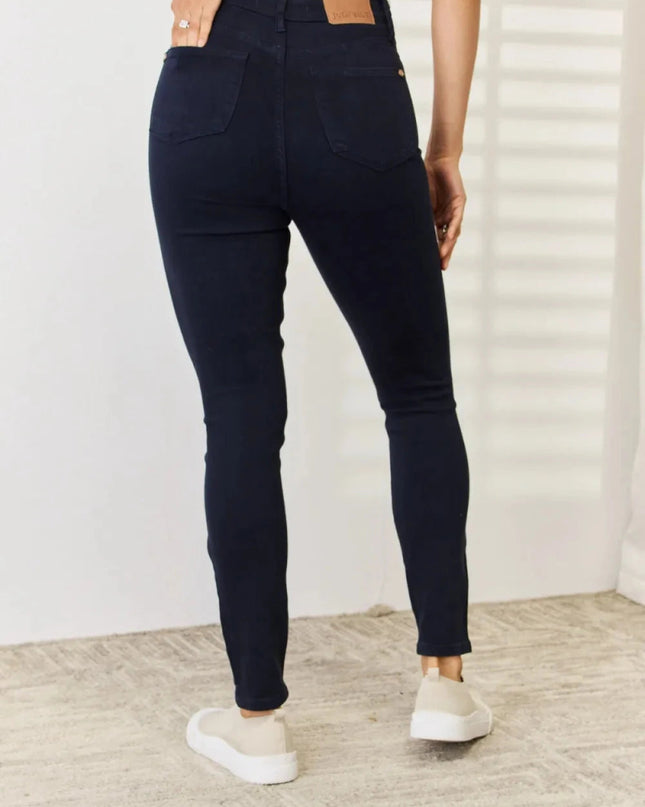 Judy Blue Full Size Garment Dyed Tummy Control Skinny Jeans - Trendsi