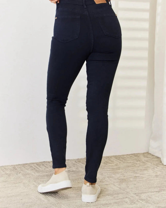 Judy Blue Full Size Garment Dyed Tummy Control Skinny Jeans - Trendsi