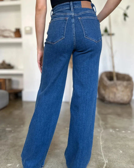 Judy Blue Full Size High Rise Straight Jeans - Trendsi