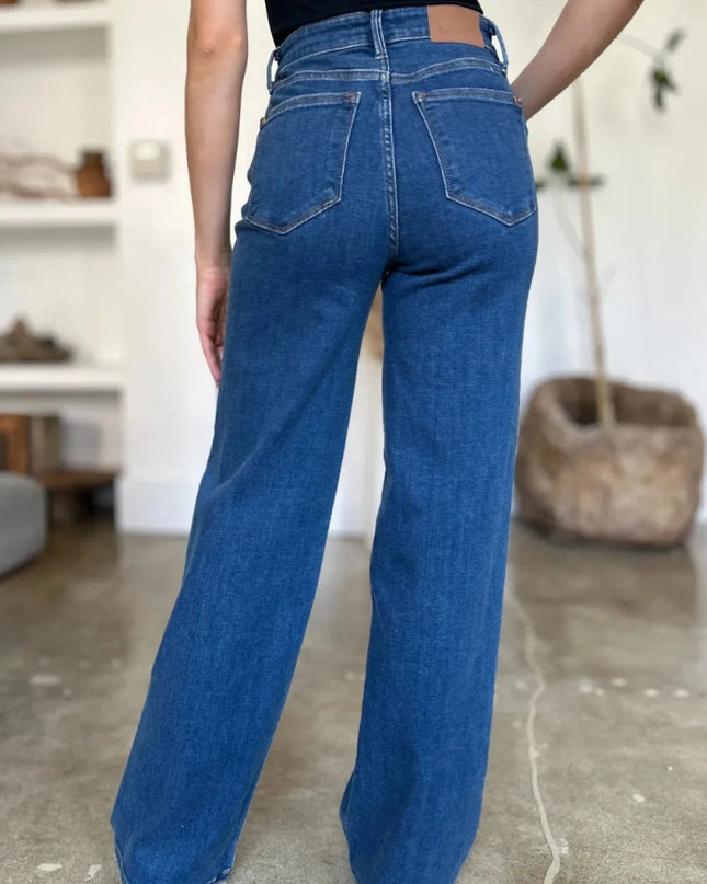 Judy Blue Full Size High Rise Straight Jeans - Trendsi