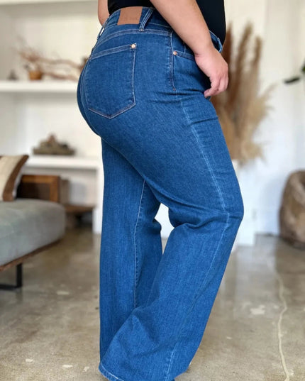 Judy Blue Full Size High Rise Straight Jeans - Trendsi