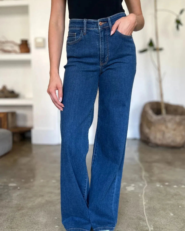 Judy Blue Full Size High Rise Straight Jeans - Trendsi