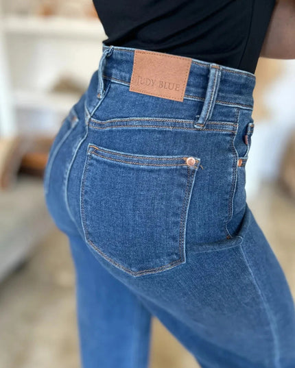 Judy Blue Full Size High Rise Straight Jeans - Trendsi
