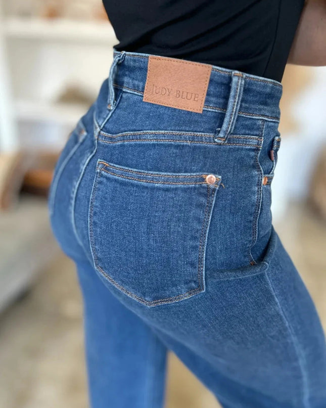 Judy Blue Full Size High Rise Straight Jeans - Trendsi