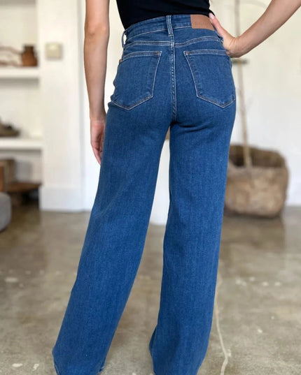 Judy Blue Full Size High Rise Straight Jeans - Trendsi