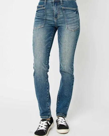 Judy Blue Full Size High Waist Skinny Jeans - Trendsi