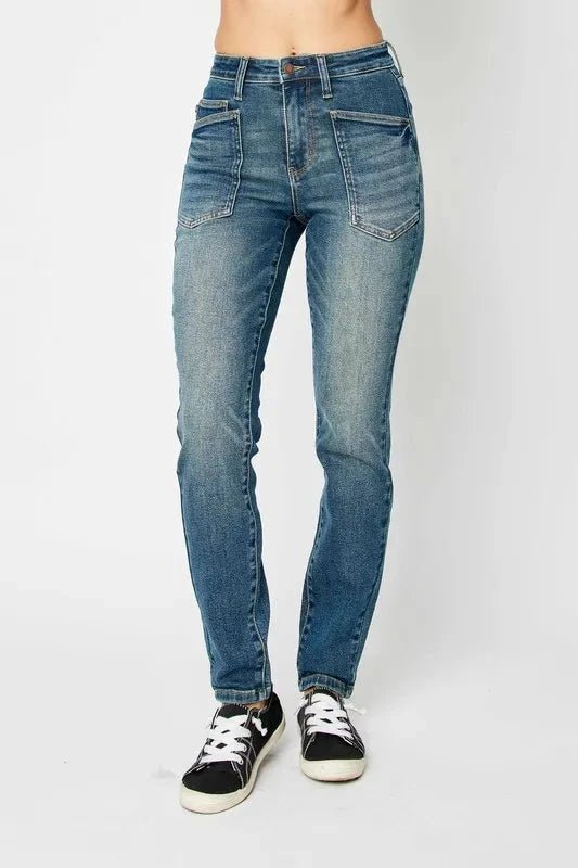 Judy Blue Full Size High Waist Skinny Jeans - Trendsi