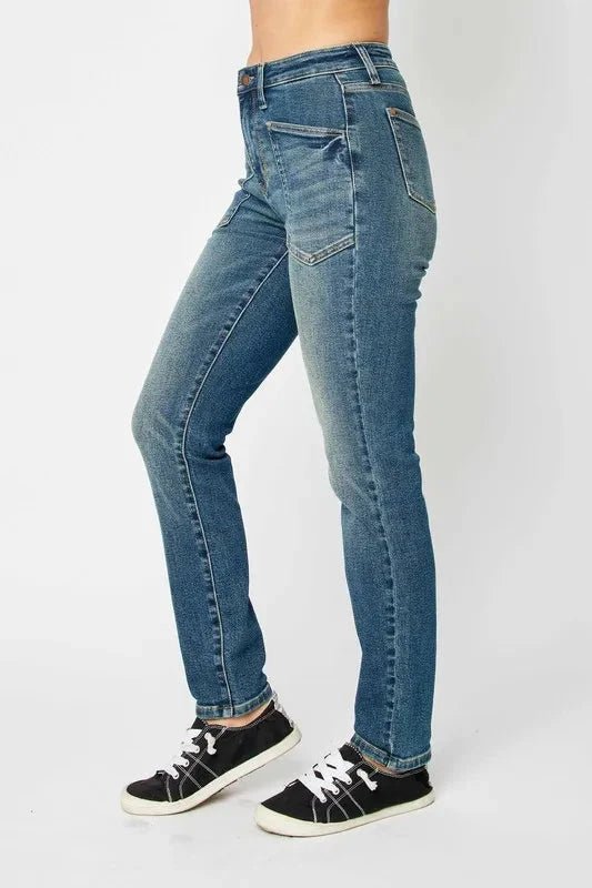 Judy Blue Full Size High Waist Skinny Jeans - Trendsi