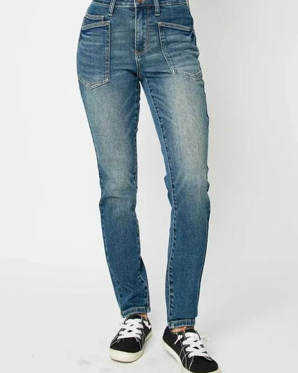 Judy Blue Full Size High Waist Skinny Jeans - Trendsi
