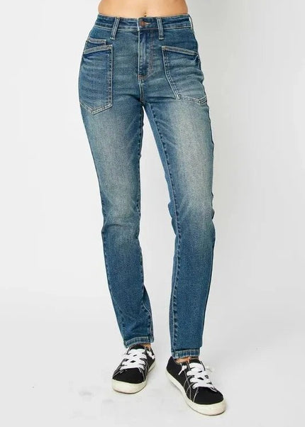 Judy Blue Full Size High Waist Skinny Jeans - Trendsi