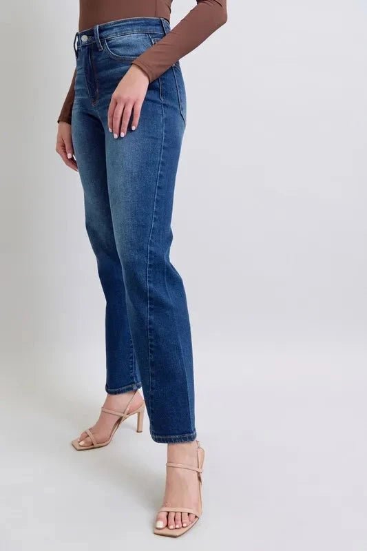 Judy Blue Full Size Side Seam Detail Straight Jeans with Pockets - Trendsi