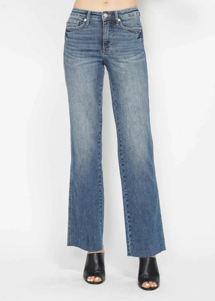 Judy Blue Full Size Tummy Control Straight Jeans - Trendsi
